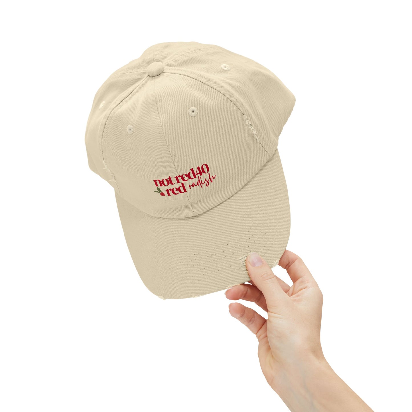 “Dye-Free Cookie Dealer” Distressed Unisex Hat – Vintage Baker Cap (Black or Stone)