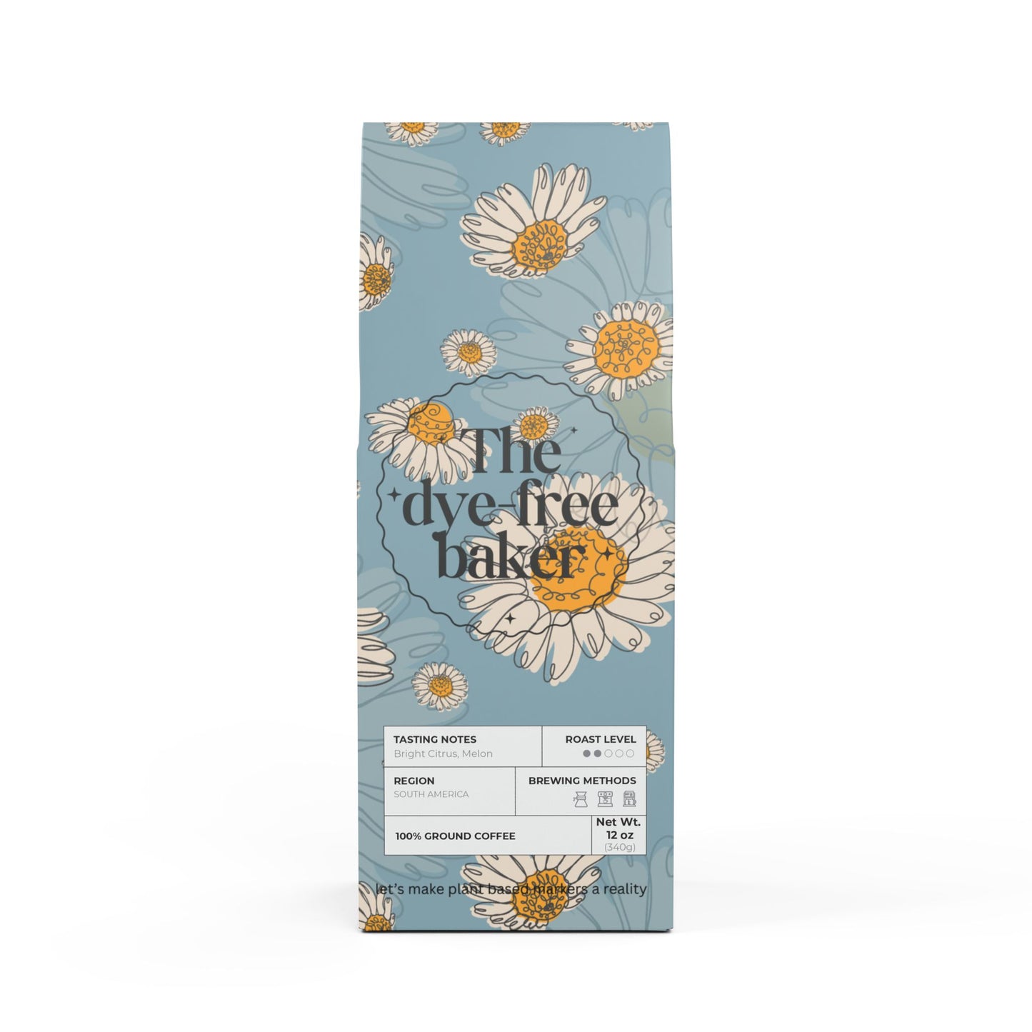 “The Dye-Free Baker” Coffee – Colombia Single Origin (Light-Medium Roast, 12oz) Bright Citrus • Melon • Cocoa