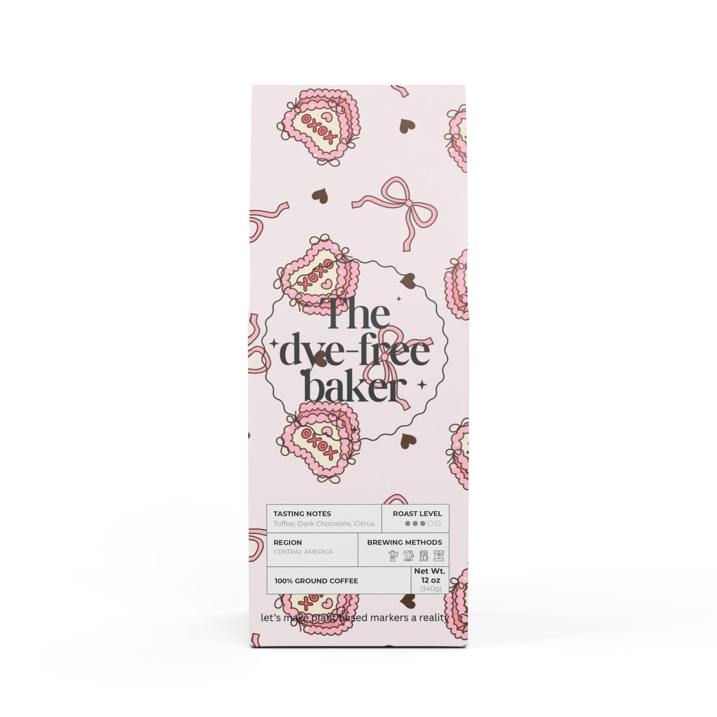 “The Dye-Free Baker” Coffee – Rock Creek Blend (Medium Roast, 12oz) Toffee • Dark Chocolate • Citrus
