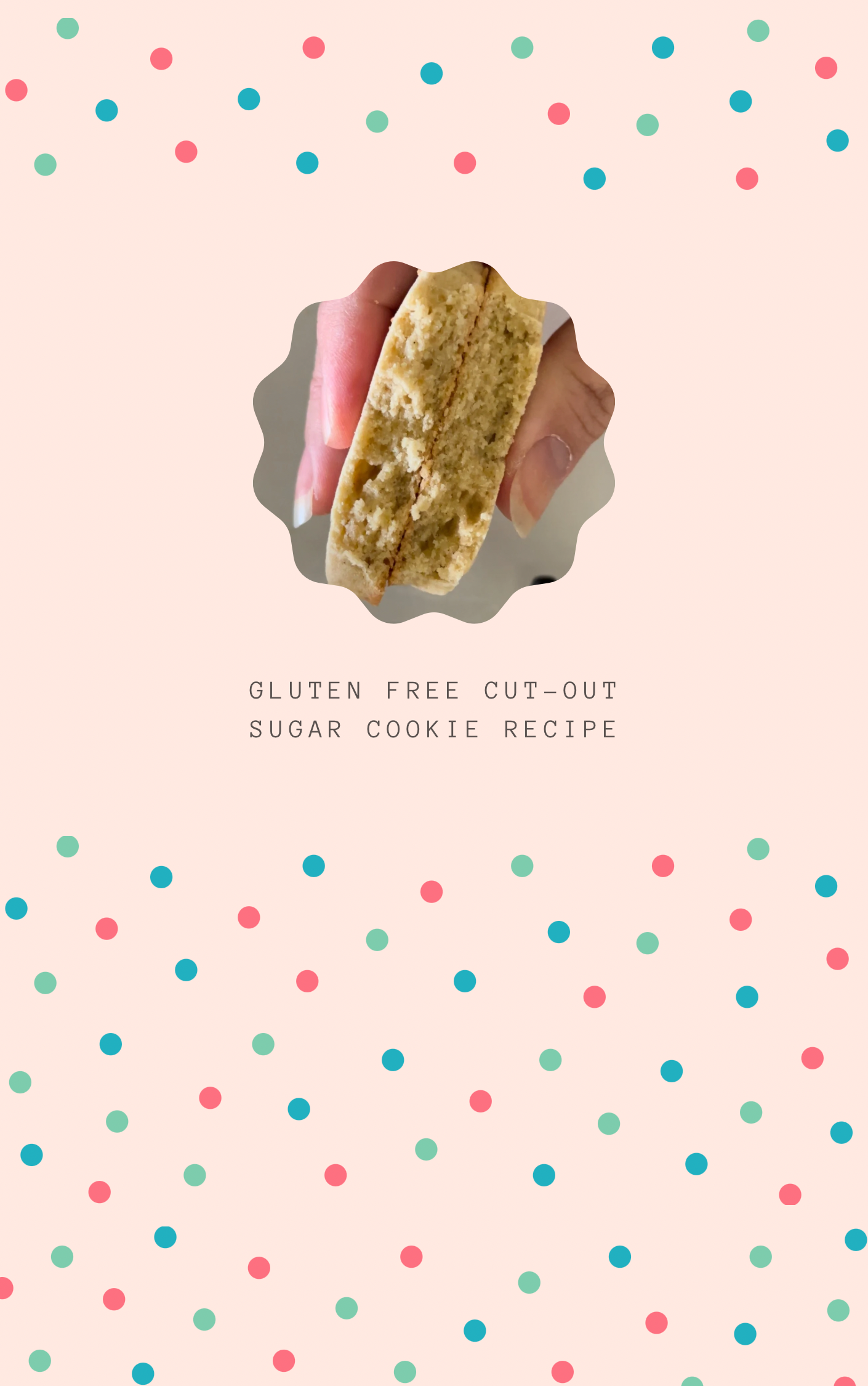 Gluten Free Sugar Cookie Recipe - no spread, moist and tasty GF