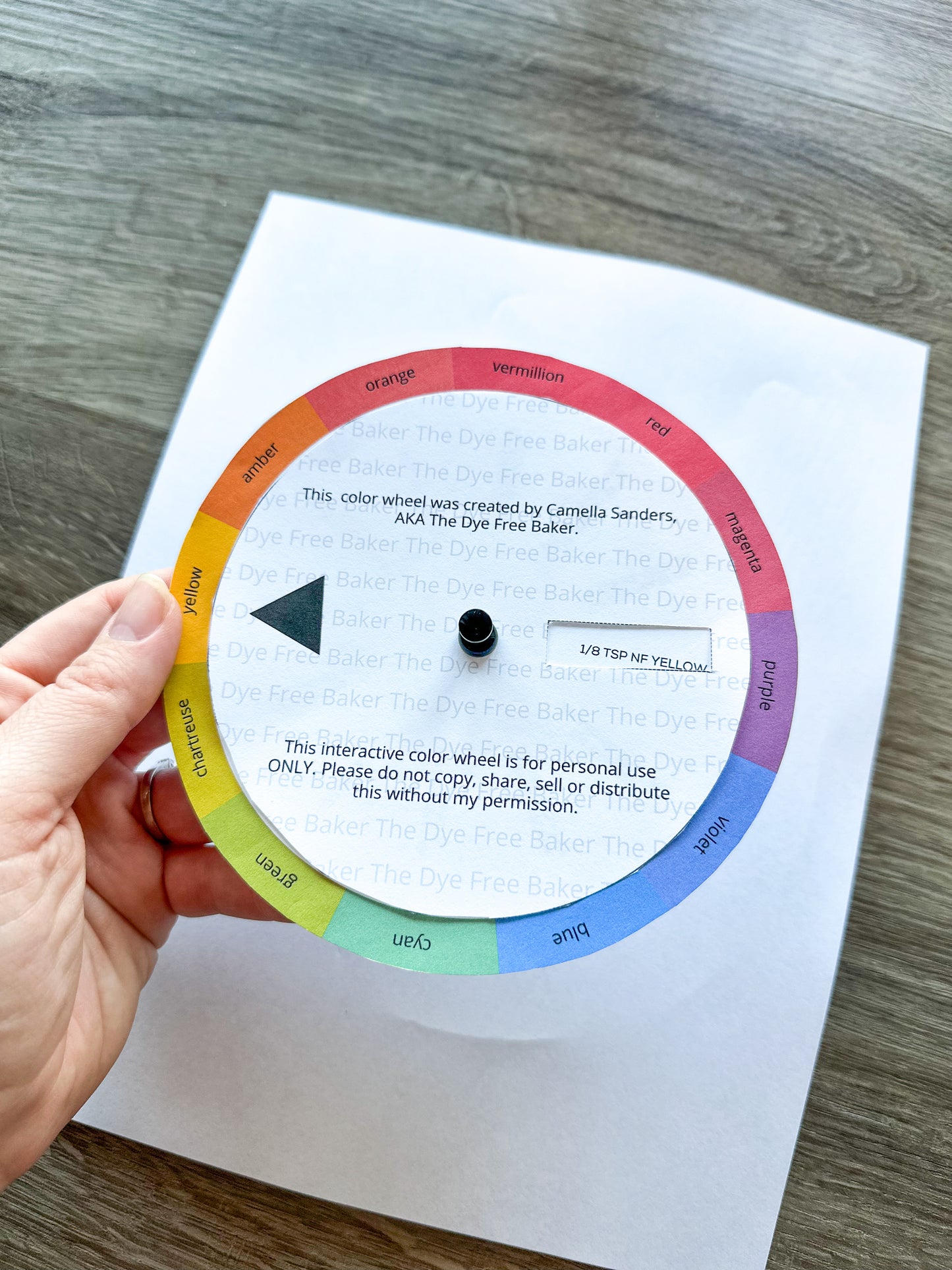 Interactive Dye-Free Color Mixing Wheel | Printable Guide for Natural Icing Colors