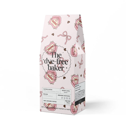 “The Dye-Free Baker” Coffee – Rock Creek Blend (Medium Roast, 12oz) Toffee • Dark Chocolate • Citrus