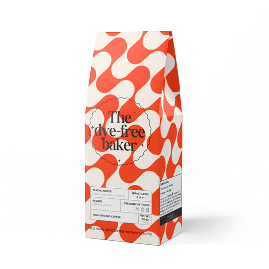 “The Dye-Free Baker” Coffee – Broken Top Blend (Medium Roast, 12oz) Maple Syrup • Citrus • Chocolate-Covered Almonds