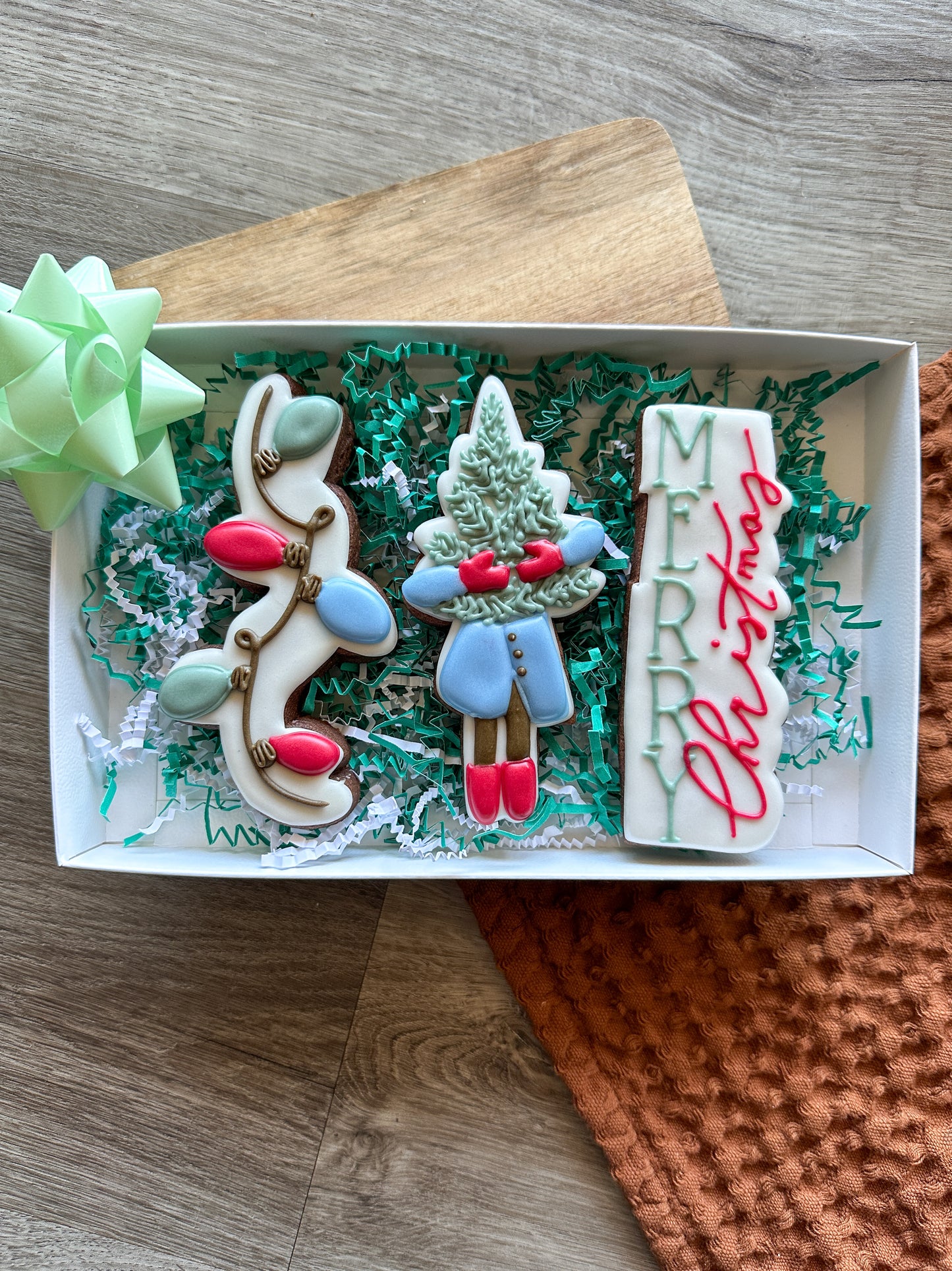Christmas Cookie Set Of Three Tall - Chocolate Flavor