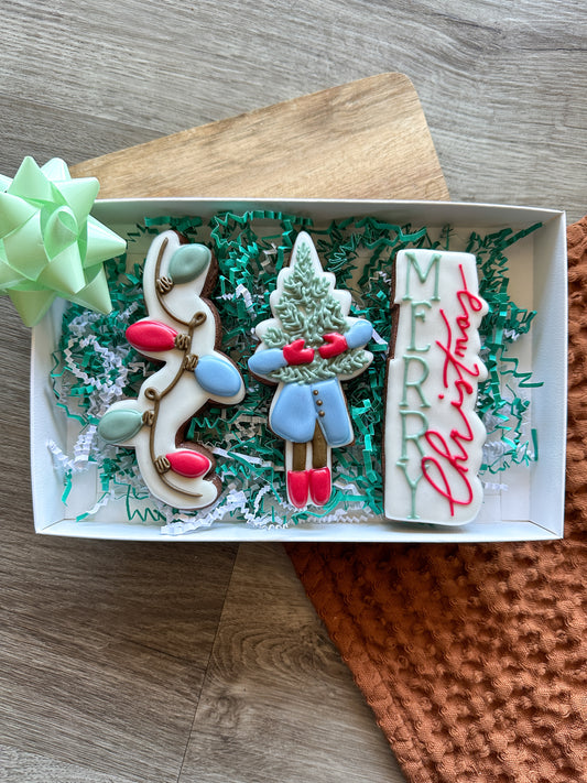 Christmas Cookie Set Of Three Tall - Chocolate Flavor