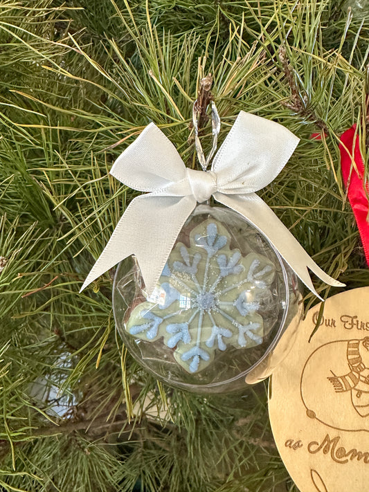 Christmas Cookie Ornaments - Chocolate Snowflake