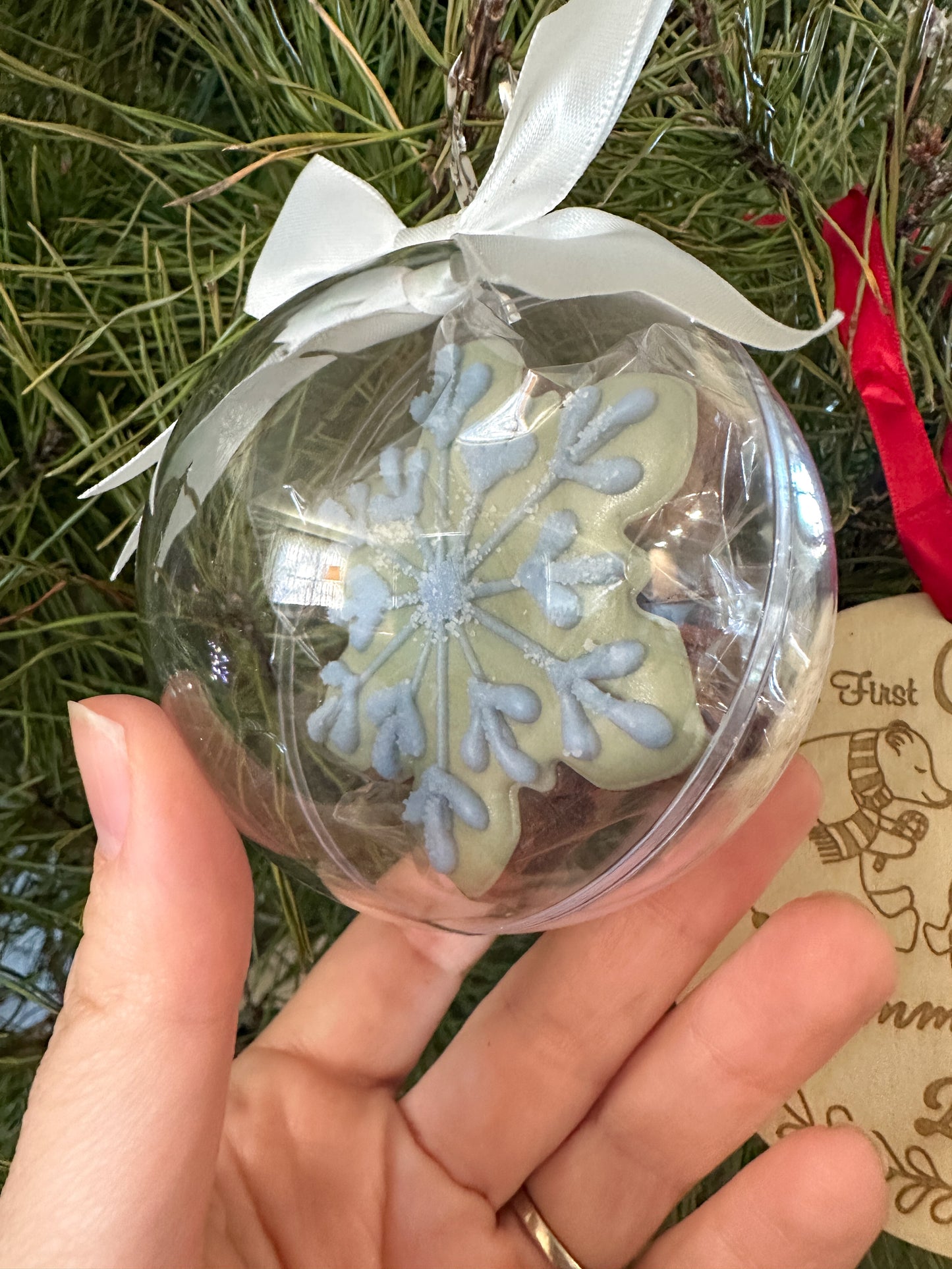 Christmas Cookie Ornaments - Chocolate Snowflake