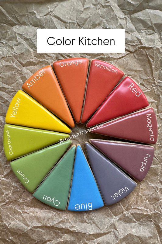 Interactive Dye-Free Color Wheel (Mixing Ratio Chart) - using Color Kitchen Natural Plant Based Powders